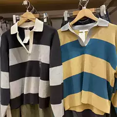 25 Spring New Women's Clothes Smooth Cotton Casual Polo Collar Knitted Sweater Top New R476973/