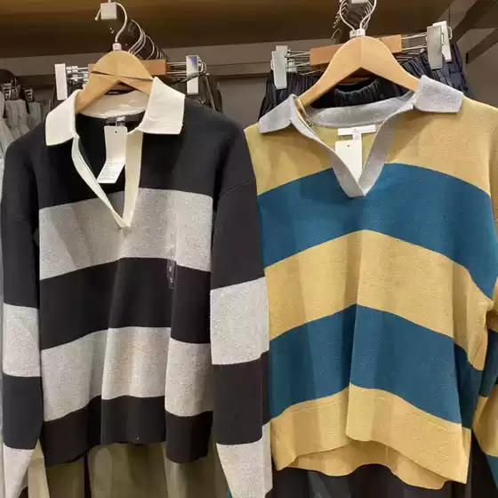 25 Spring New Women's Clothes Smooth Cotton Casual Polo Collar Knitted Sweater Top New R476973/