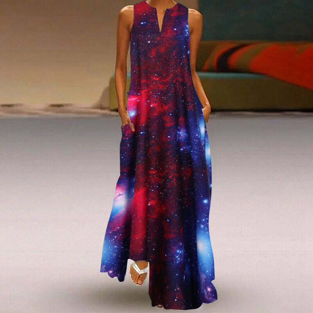 Women's Printed Sleeveless Dresses