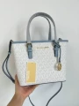 White with blue