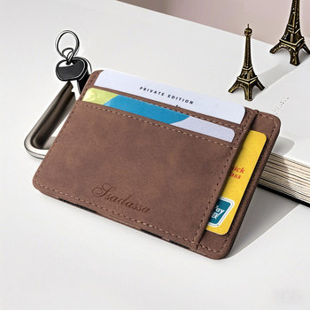 Cross-Border Korean Version Versatile Creative Nubuck Leather Magic Wallet Card Bag Zipper Coin Purse Men's Wallet Wholesale