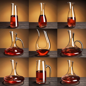 Red Wine Decanter Household and Commercial High-end Light Luxury Crystal Glass Wine Decanter Wine Decanter Wine Decanter Wine Pot Jug