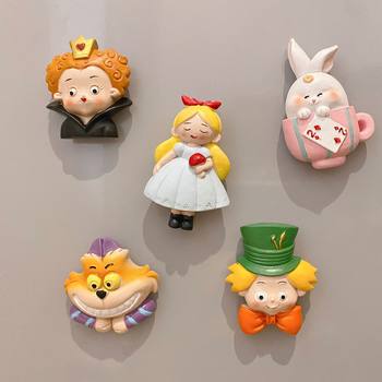 New Alice in Wonderland Stereo Resin Magnetic Sticker Gift Tourist Souvenirs