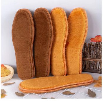 Wholesale winter warm insole for men and women fleece-lined thick comfortable breathable sweat-absorbent cotton insole