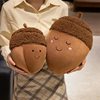 Simulated Pine Cone Hazelnut Chestnut Doll Plush Toy Pine Cone Nut Chestnut Family Doll Decorative Ornaments Gift