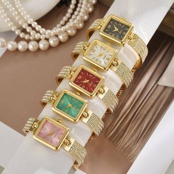 Fashion Elegant Women's Light Luxury High Beauty Value Women's Niche Women's Small Square Dial Large Digital New Bracelet Women's Watch
