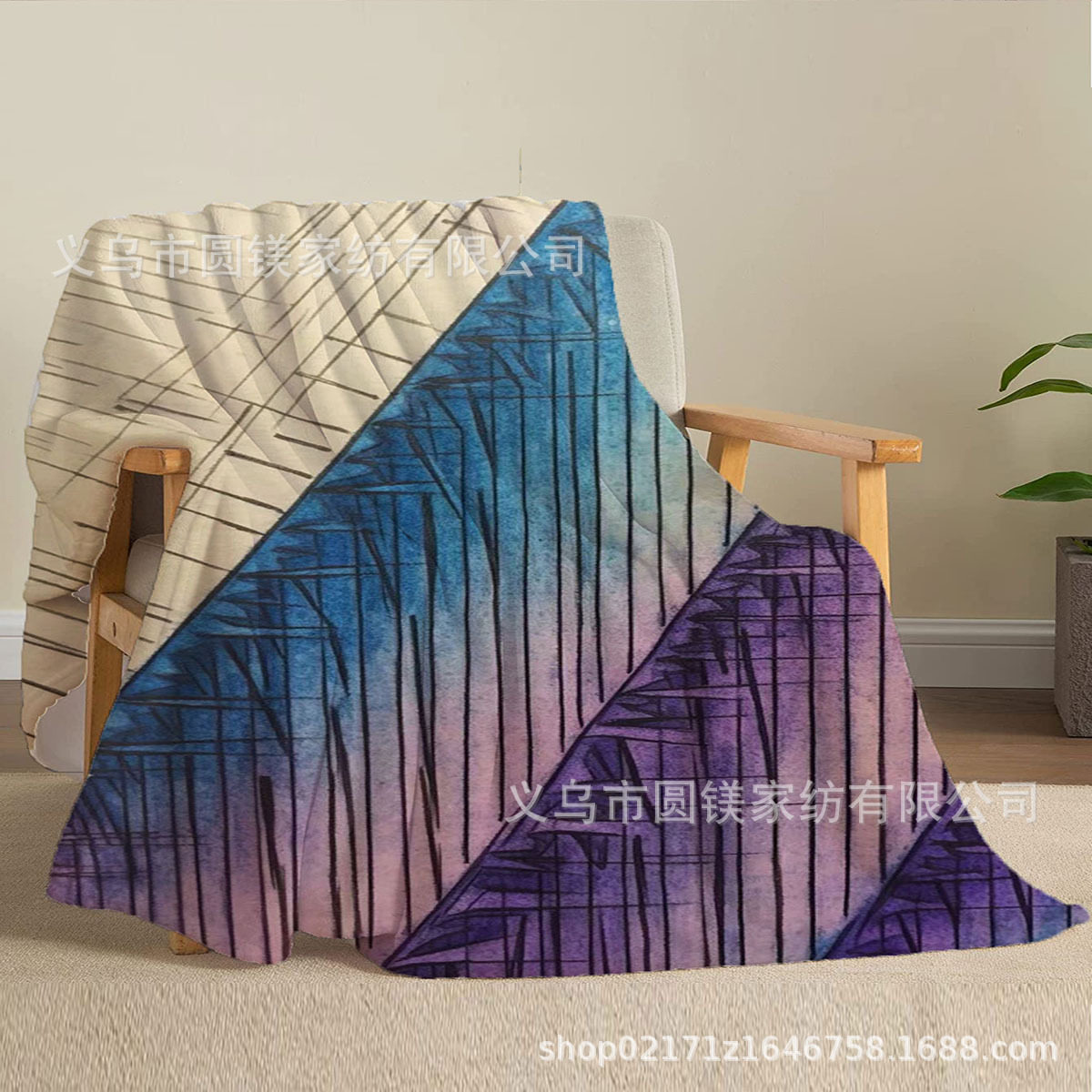 Modern Casual Casual Printed Four Seasons Casual Flannel Blanket, Lunch Break Blanket, Air Conditioning Blanket