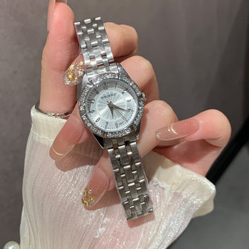 Doukou Watch Women's Small Fresh Blue Daisy Diamond Small Dial Exquisite Women's Watch Cross-Border Hot Selling Quartz Watch