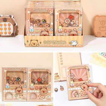 Kapi Barakatong Gashapon Machine Cover Notebook Handbook Inner Page Organ Book Decompression Gift Book Color Page Book