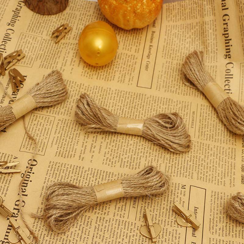 Hemp Rope Retro Handmade DIY Hemp Rope Wholesale Creative DIY Braided Hemp Rope Accessories Jute Rope Binding Rope