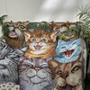 American Tapestry Cat Polyester Cotton Blanket European Style Home Decoration Fabric Washable Thickeneded Tapestry