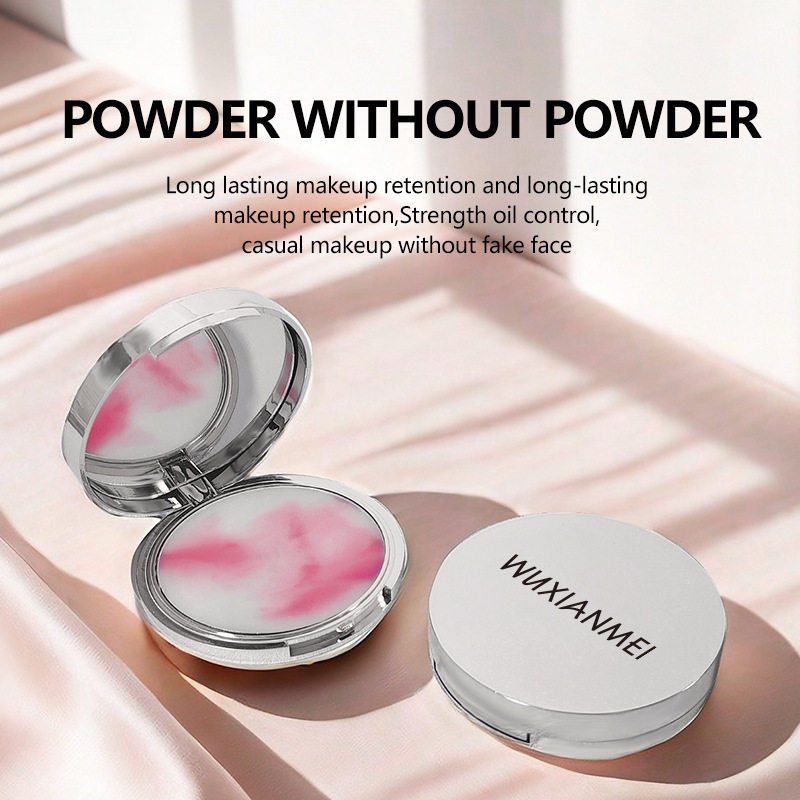 Cross-Border Popular Bifeng Liuyun Powder Cake, Makeup-Setting Oil-Control Powder, Long-Lasting, Light, Breathable, Natural, Delicate, Natural Matte
