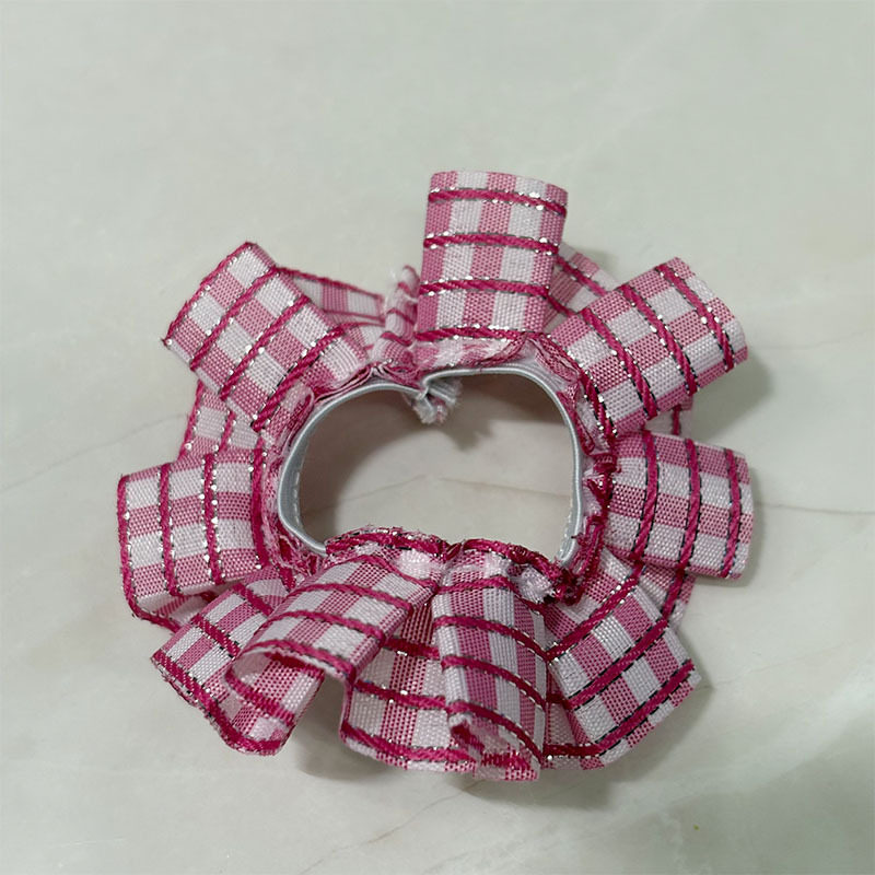 可爱迷你帆布包毛绒玩偶格子包西高地公仔扭棒小狗配饰格子裙娃衣