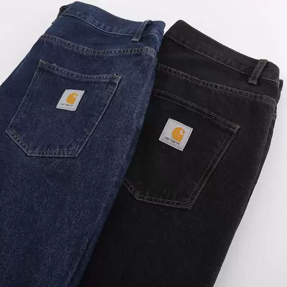 Kaha Main Line Heavy-Duty Vintage Distressed Jeans Ins Trendy Brand Unisex Loose Straight-Leg Pants