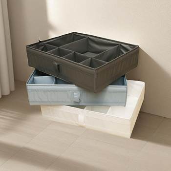 Pp Board Recyclable Fabric Bra Storage Box Washable Multifunctional Intimates Storage Box 7-Compartment Intimates Box