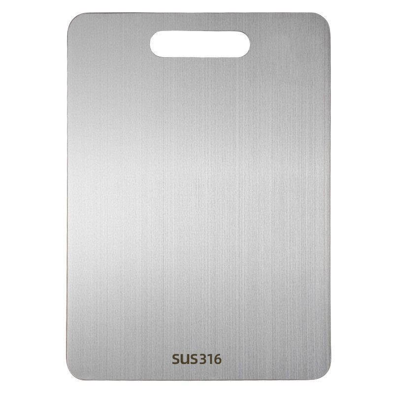 Food Grade 316 Stainless Steel Cutting Board Thickened Antibacterial 304 Cutting Board Anti-mildew Chopping Board Household Kitchen Rolling Surface Cutting Board
