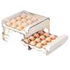 Household Refrigerator Egg Storage Box Storage Drawer-Type Crisper Kitchen Egg Box Large-Capacity Egg Tray Double-Layer Rack
