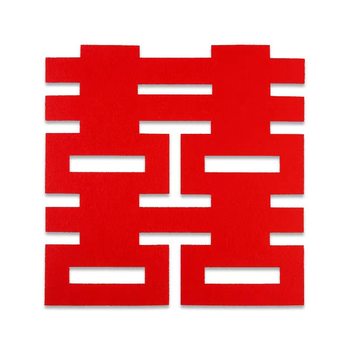 Happy Character Wedding Decoration Wedding Room Decoration Door Sticker Glass Sticker Door Extra Large Wedding Non-woven Big Red Felt