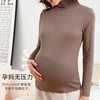 Pregnant Women's Base Shirt Spring and Autumn Half-high Collar Autumn and Winter Long-sleeved Modal T-shirt Women's Fashion Maternity Top