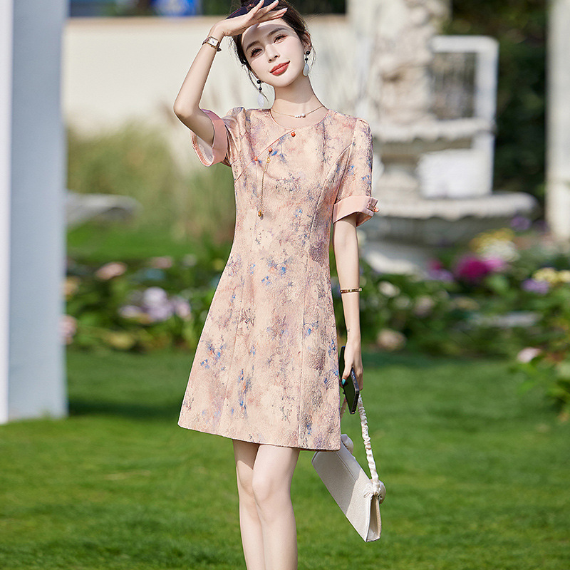 (Mới) Mã B2068 Giá 1590K: Váy Đầm Liền Thân Nữ Wotdyi Ngắn Tay Hàng Mùa Hè Họa Tiết Hoa Thời Trang Nữ Chất Liệu G04 Sản Phẩm Mới, (Miễn Phí Vận Chuyển Toàn Quốc).