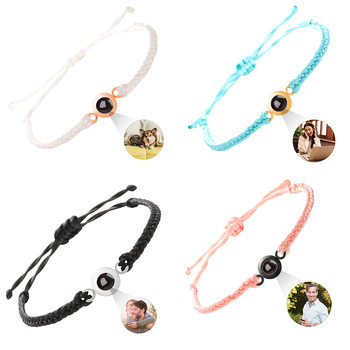 Cross-border foreign trade new 100 languages I love you nano projection bracelet photo customization color picture Photo Bracelet