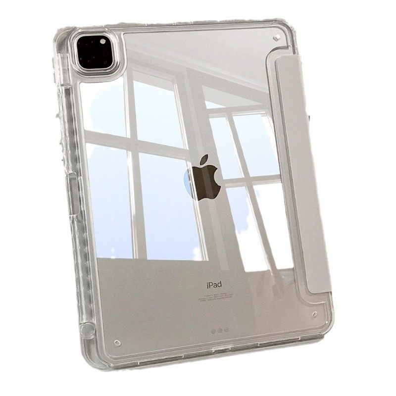 For 2024 new ipadair654 protective case transparent ipadPro11 with pen slot 10.9 apple 10.2