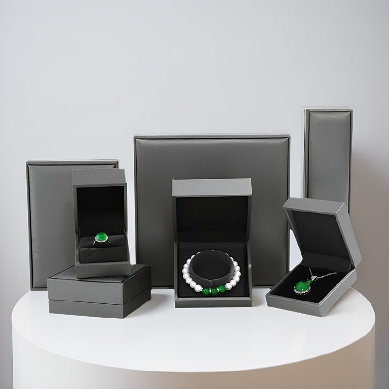 Brushed PU Jewelry Box Ring Pendant Necklace Bracelet Box Jewelry Storage Box Jewelry Box Gift Box Premium Sense
