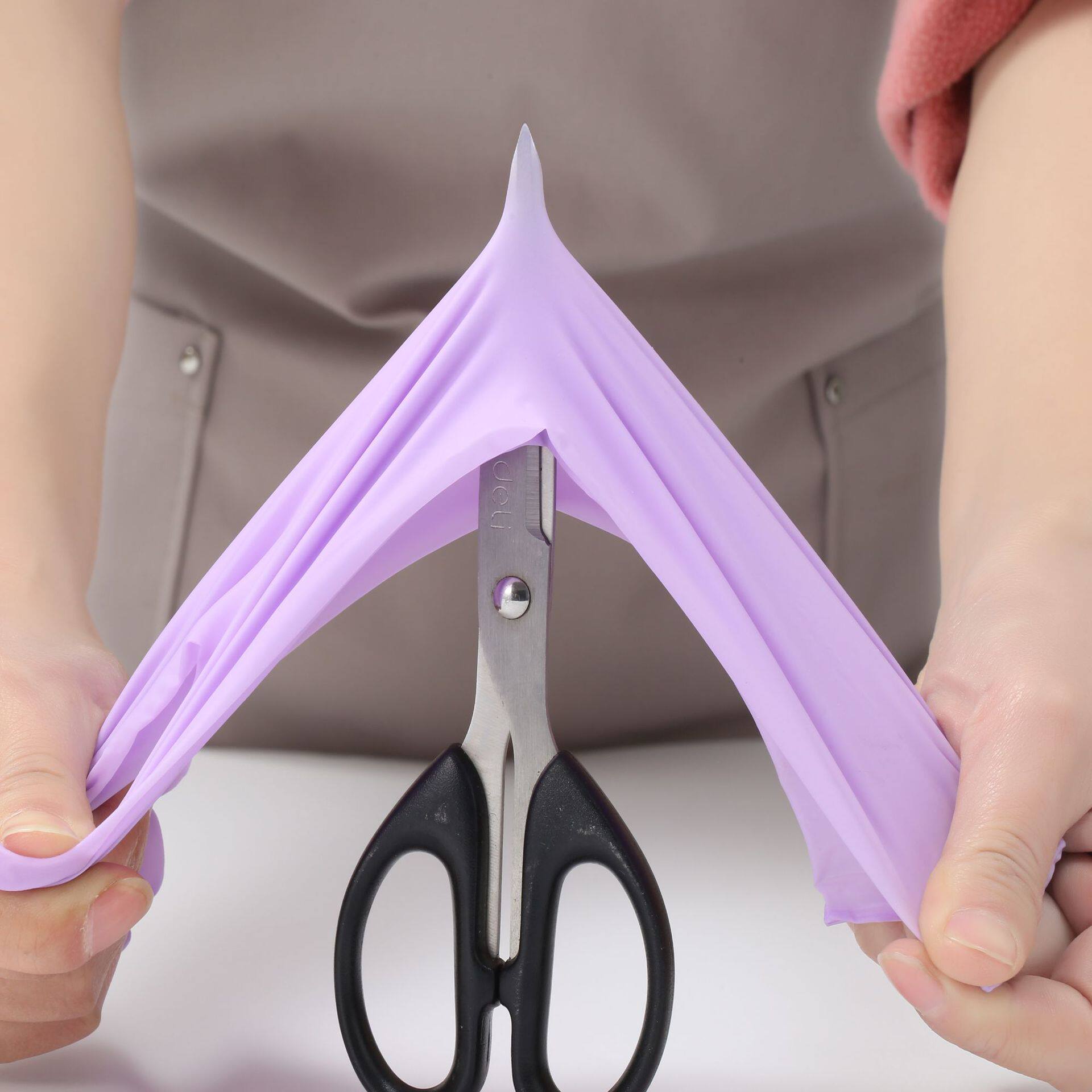 Household multi-purpose lengthened nitrile rubber gloves white pink 12 inch disposable gloves extraction flip bag