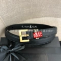 2cm litchi pattern black gold buckle gift box