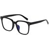 Internet celebrity black frame glasses frame women's fashionable big face slimming ultra-light tr90 square frame large frame can be equipped with degrees myopia glasses