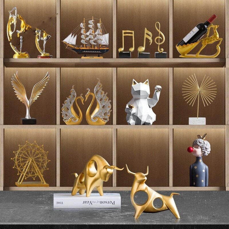 酒柜餐边柜现代高档软装客厅室内轻奢摆件创意办公室家居装饰品