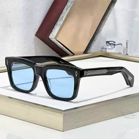 Torino Epoxy Cross-Border 2025 New European, American, and Japanese Style Handmade Sunglasses Jm Square Vacation Sunglasses for Men and Women