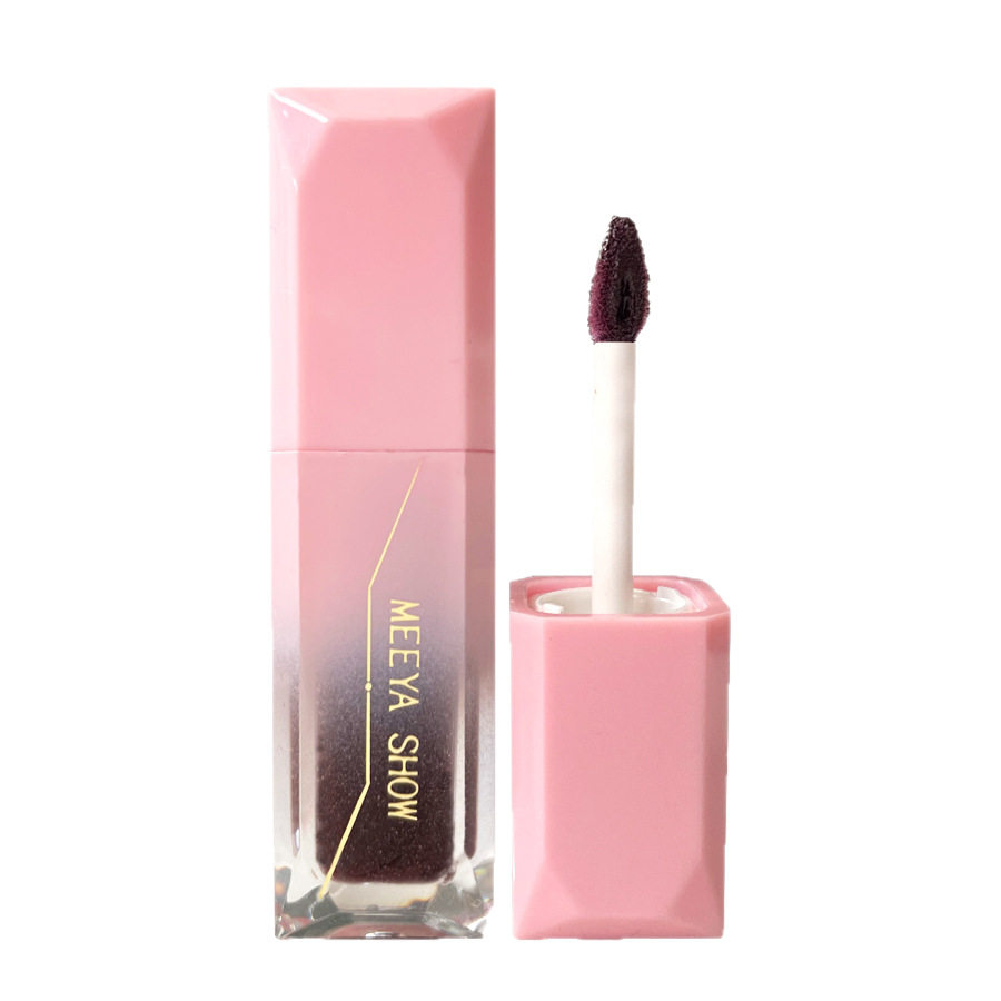 Dark style dark brown black purple pseudo plain light European and American atmosphere matte lip glaze white student party cheap