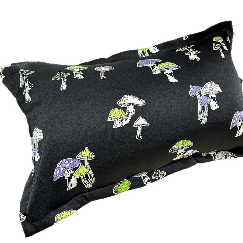 Cross-Border Imitation Silk Pillowcase Printed Cushion Ice Silk Pillowcase Single Imitation Silk Pillowcase Silk Pillowcase