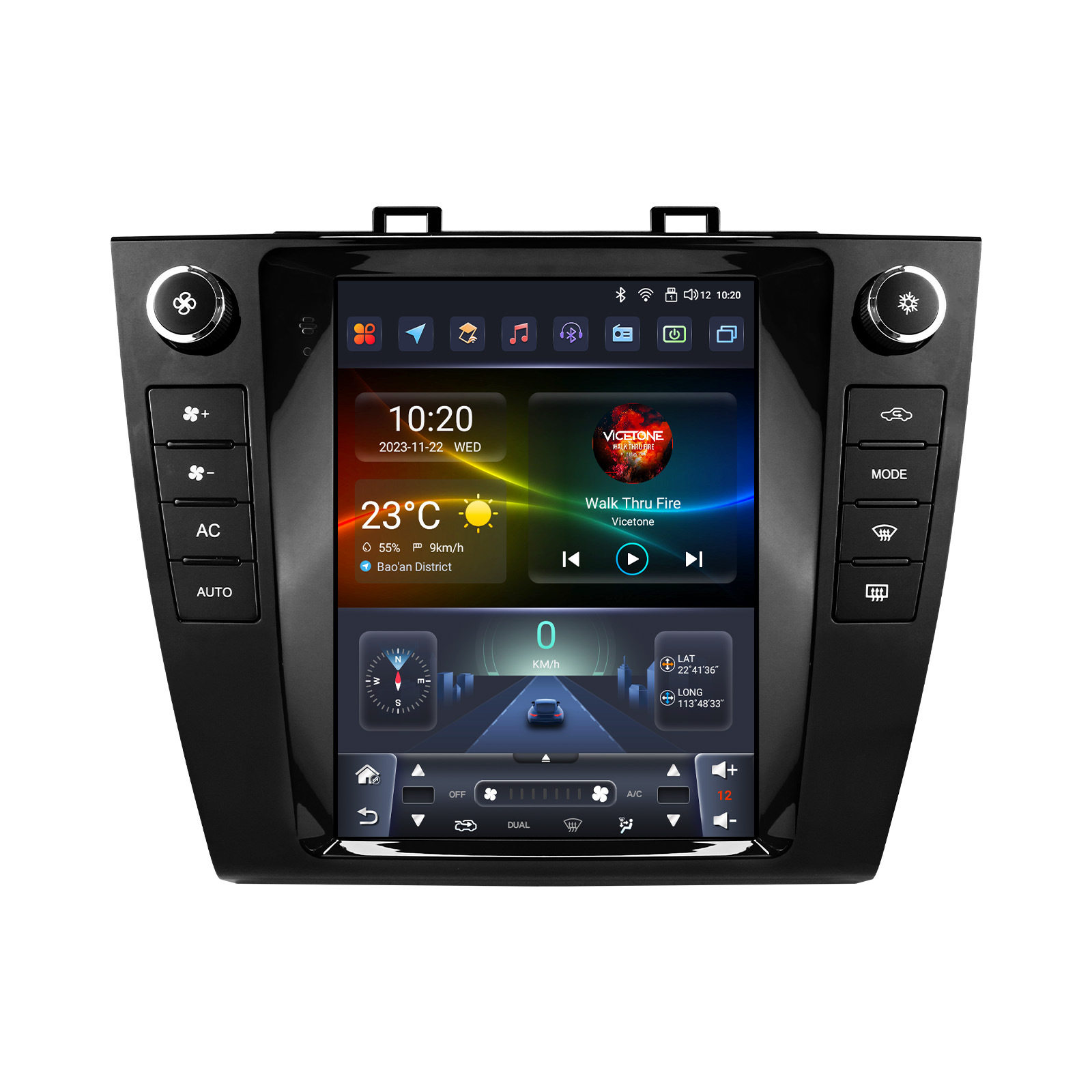 Suitable for 15-19 Subaru Outback 9.7inch Vertical Screen Android Car Mp5 Navigator with Wireless Carplay
