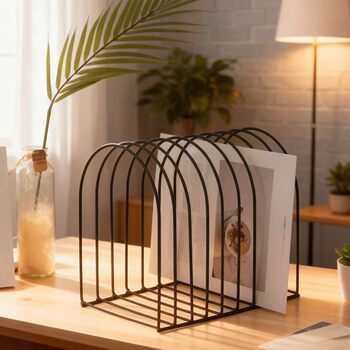 Wanruo Iron Simple Household Desktop Hat Storage Rack Iron Wool Hat Rack Shop Bookshelf Storage Rack Home