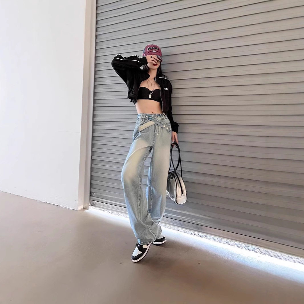 High Waisted Wide Leg Jeans for Women Loose Fit Trendy Design Spring Fall Style Wholesale Available