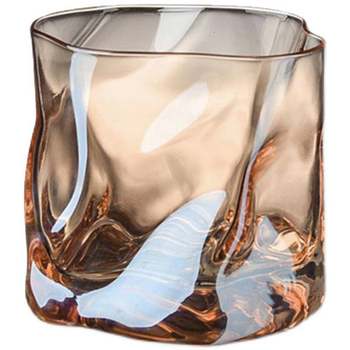 Twisted Whiskey Cup Japanese Special-Shaped Beer Cup Ins Creative Cold Drink Cup Bar Transparent Crystal Glass Cup