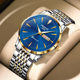 Thin Fashionable Men's Business Simple Watch Double Calendar Luminous Quartz Watch Non-mechanical Waterproof Steel Band Wrist Watch