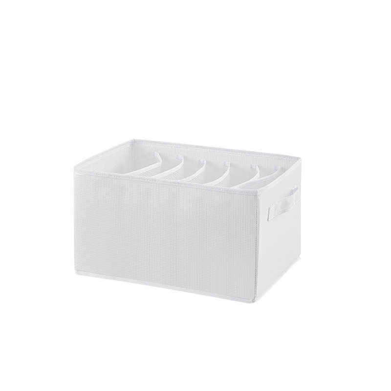 Clothes Pants Storage Artifact Clothes Separating and Sorting Box Household Bedroom Wardrobe Transparent Storage Box Foldable