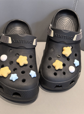 AI LIFE 冰激凌洞洞鞋配饰鞋花卡通diy装饰品扣适配Cross/Crocs