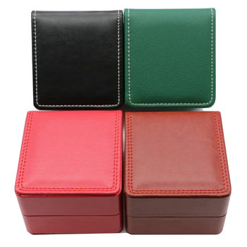 Cross-Border Pu Leather Watch Box Flip-Top Rounded Corner Watch Box Ladies Watch Display Storage Watch Box Packaging