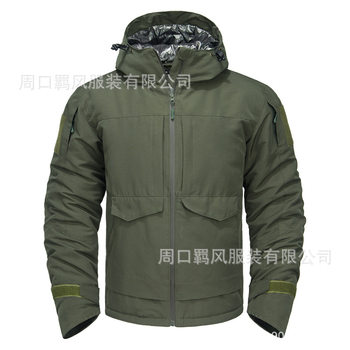 Outdoor Camouflage Jacket and Pants Set, Cold-Proof and Warm, Thickened Sportswear, Camouflage Clothing, Outdoor Men's Jacket