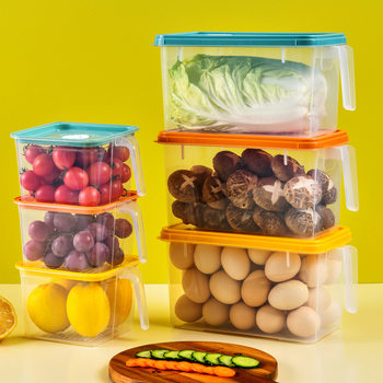 Refrigerator Storage Box Food-Grade Vegetable Dumplings Storage Box with Lid Kitchen Food Fruit Egg Refrigerated Crisper