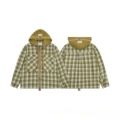 Hs18 hooded zipper gray green