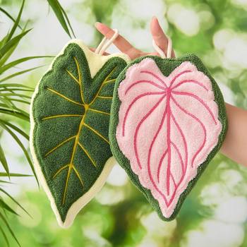Leaf Hand Towel, Hanging Cute Hand Towel, Kidsren's Hand Towel, Bathroom Handkerchief, Kitchen Rag