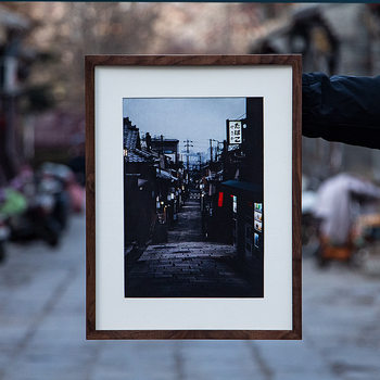 Creative 8-inch photo washing to make photo frame solid wood wedding photo setting table non-perforated diy photo wall frame mounting