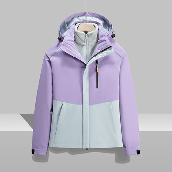 Outdoor Leisure Sports Windproof, Breathable, Waterproof and Wear-Resistant Removable Fleece Liner Three-In-One Jacket for Men and Women