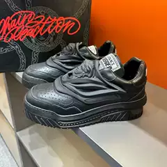 New High-End Medusa Men's Shoes with Genuine Leather Thick-Soled Casual Sneakers, Trendy Versatile Height-Increasing Spaceship Shoes