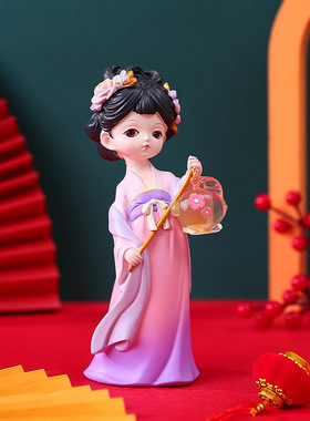 秋冬新品古装汉服盛世芳华女生手公仔摆件送闺蜜桌面装饰小礼品